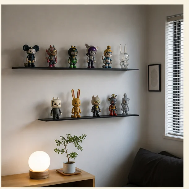 Designer Toys shown in an everyday ownership context