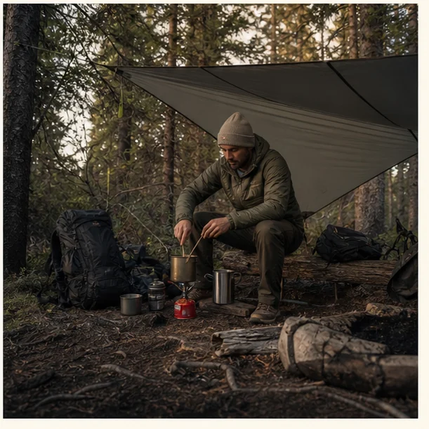 Outdoor Gear editorial scene for A Layering System for Cool-Weather Day Hikes