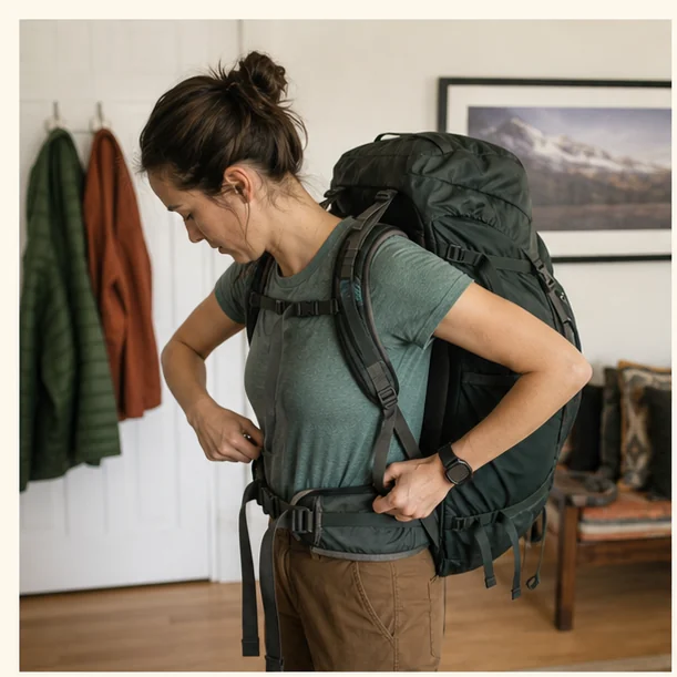 Detailed outdoor gear product and material view