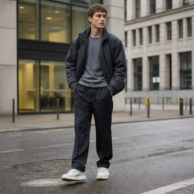 Detailed streetwear product and material view