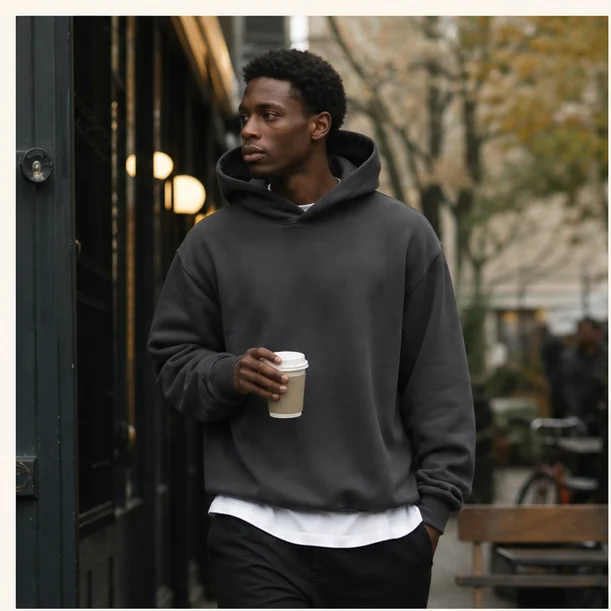 Detailed streetwear product and material view