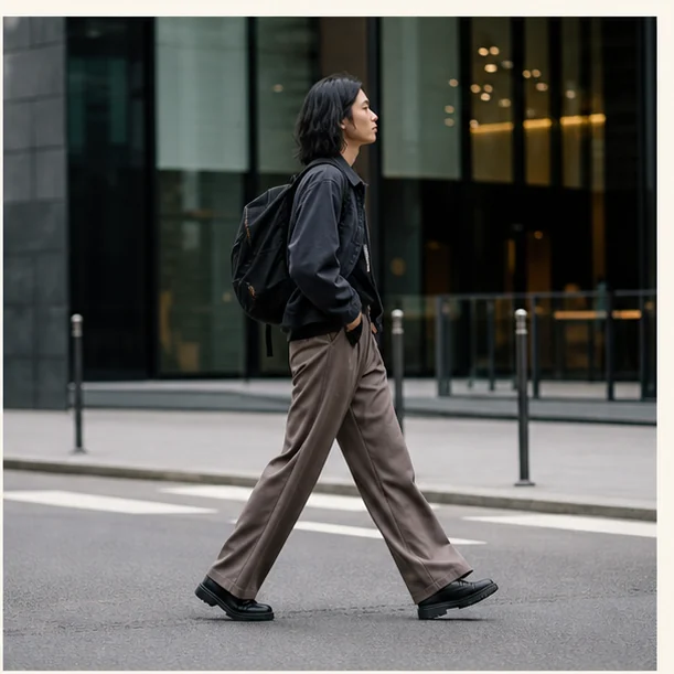 Streetwear shown in an everyday ownership context