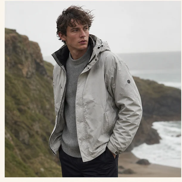 Streetwear editorial scene for Layering Jackets for Changeable City Weather